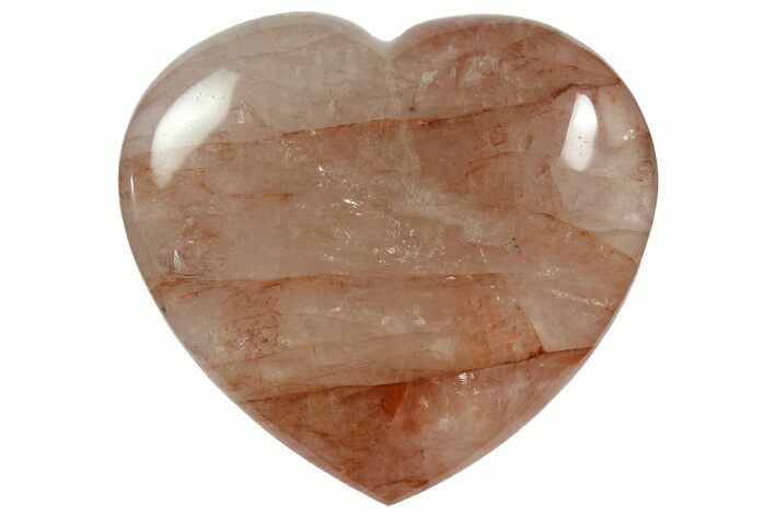 Polished Hematite (Harlequin) Quartz Heart - Madagascar #183367